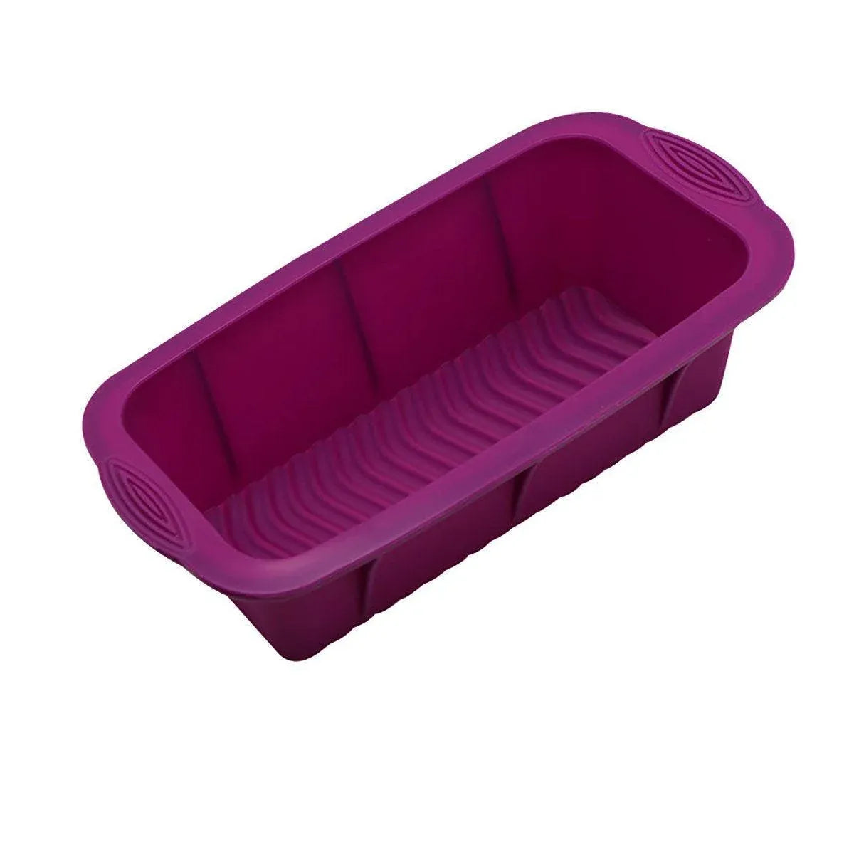 High Temperature Resistant Rectangular Silicone Cake Mold Baking Pan for Kitchen - Purple