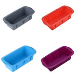 High Temperature Resistant Rectangular Silicone Cake Mold Baking Pan for Kitchen - Red
