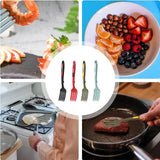 2PCS Silicone Heat Resistant Flexible Cooking Forks Dishwasher Safe Kitchen - Red-Black