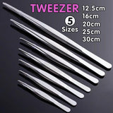 Kitchen Tweezers Silver Garden Tweezer For Professional Use Craft Home Long Au - CR 20cm
