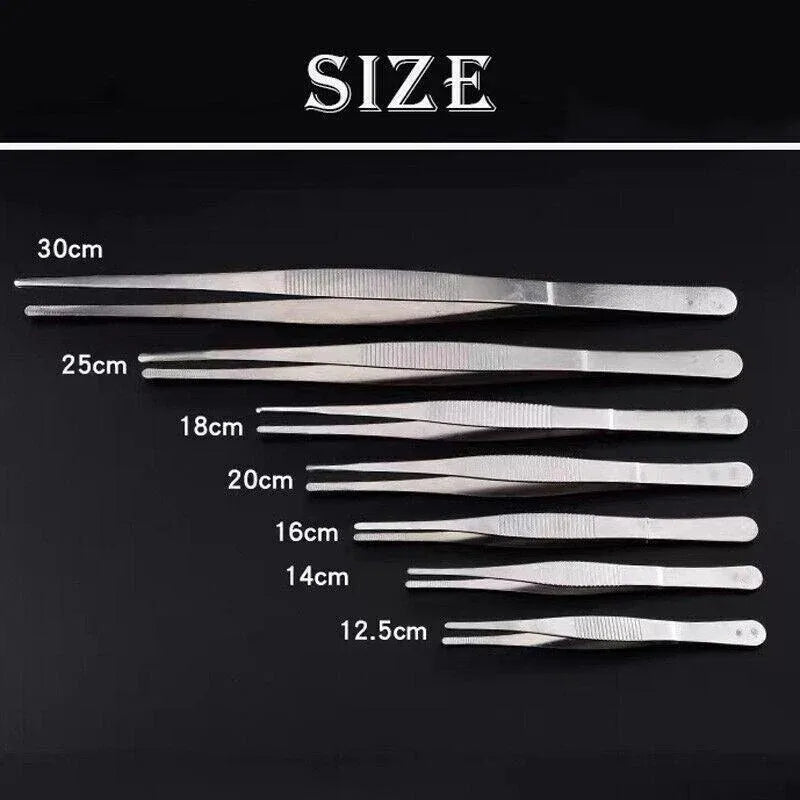 Kitchen Tweezers Silver Garden Tweezer For Professional Use Craft Home Long Au - CR 20cm