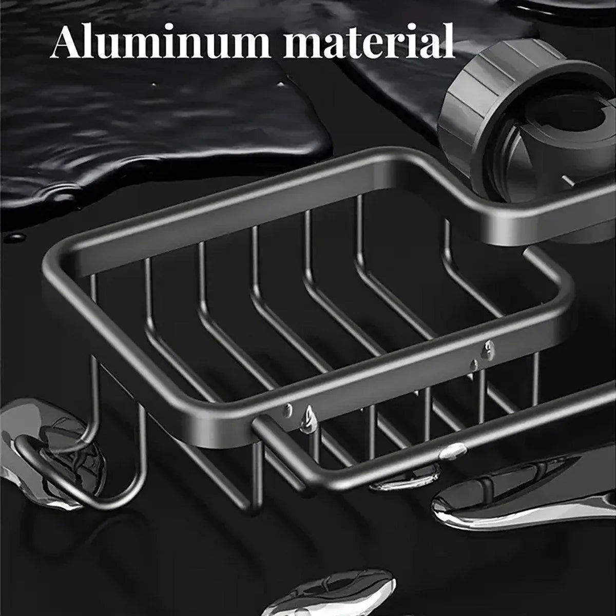 Multifunctional Faucet Shelf Kitchen Storage Sink Draining Basket Household Rack - Grey
