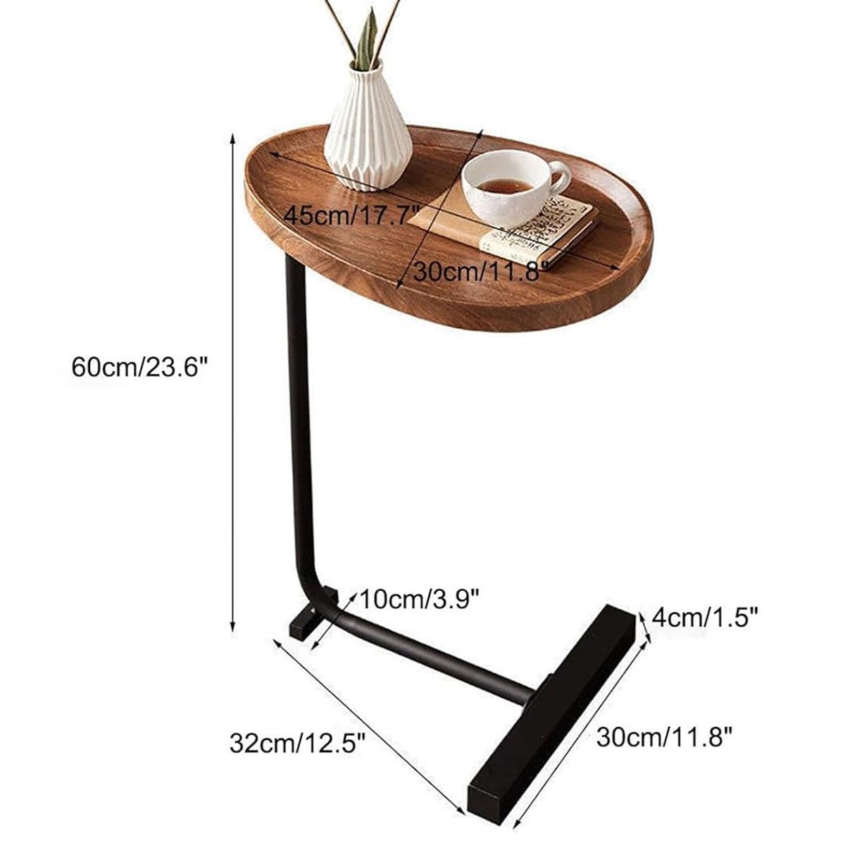 Fashion Snack Side Table C Shaped End Table for Sofa Couch Bed Small Living Room