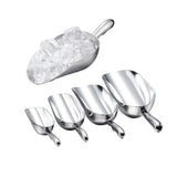 4 Sizes Aluminum Alloy Ice Shovel Flour Rice Scoop Multipurpose Kitchen Tool - M