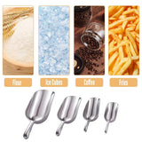4 Sizes Aluminum Alloy Ice Shovel Flour Rice Scoop Multipurpose Kitchen Tool - M