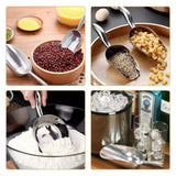 4 Sizes Aluminum Alloy Ice Shovel Flour Rice Scoop Multipurpose Kitchen Tool - M