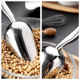4 Sizes Aluminum Alloy Ice Shovel Flour Rice Scoop Multipurpose Kitchen Tool - M