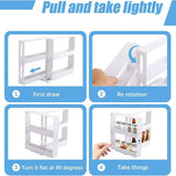 Rotating Spice Rack Kitchen Organizer Food Storage Rack Spice Organizer Stand
