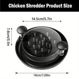 Chicken Breast Shredder Meat Mincer Tear Shredder Handheld Mincing Tool Kitchen - Black