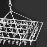 30/40/55 Pegs Stainless Steel Laundry Sock Underwear Clothes Dryer Rack Hanger - 30Pegs