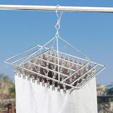 30/40/55 Pegs Stainless Steel Laundry Sock Underwear Clothes Dryer Rack Hanger - 30Pegs