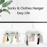 30/40/55 Pegs Stainless Steel Laundry Sock Underwear Clothes Dryer Rack Hanger - 30Pegs