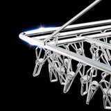 30/40/55 Pegs Stainless Steel Laundry Sock Underwear Clothes Dryer Rack Hanger - 40Pegs
