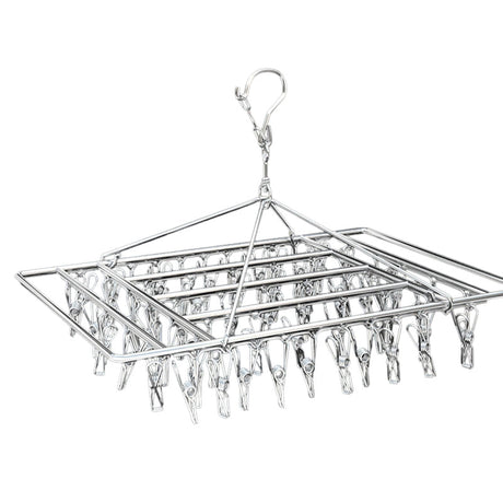30/40/55 Pegs Stainless Steel Laundry Sock Underwear Clothes Dryer Rack Hanger - 55Pegs
