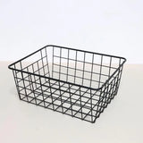 2pcs Wire Storage Basket Durable Metal Kitchen Cabinet Pantry Office Organiser