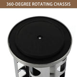 Stainless Steel Rotating Spice Rack Organizer Kitchen Seasoning Jar Holder Use