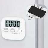 Digital Kitchen Timer 99 Minute Countdown Clock With LCD Display and Metal Mount - Pink