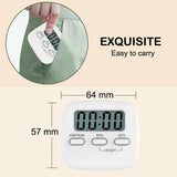 Digital Kitchen Timer 99 Minute Countdown Clock With LCD Display and Metal Mount - Pink
