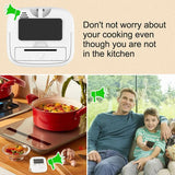 Digital Kitchen Timer 99 Minute Countdown Clock With LCD Display and Metal Mount - White