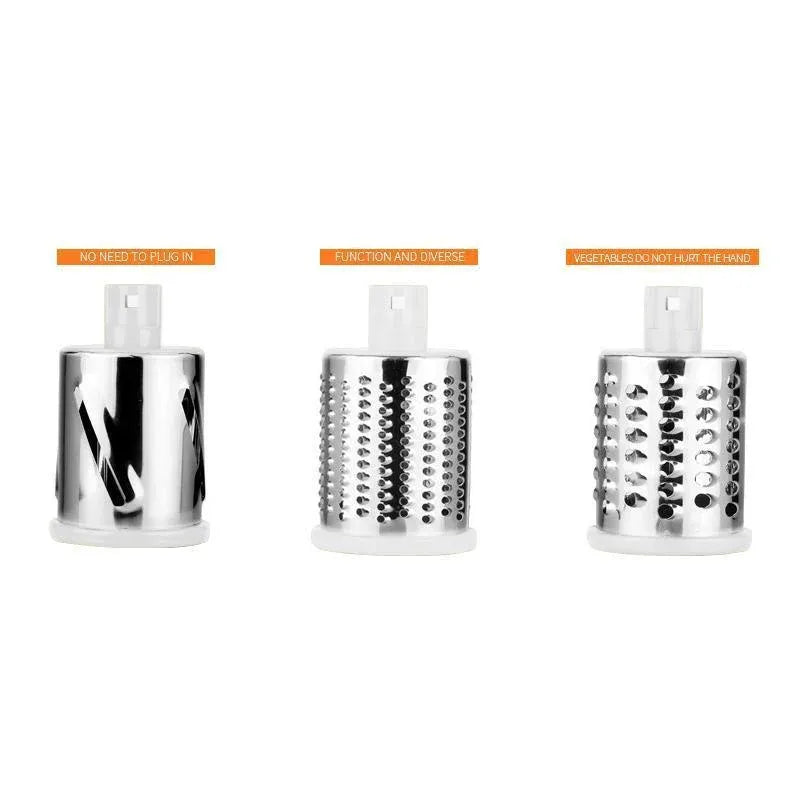 Kitchen Vegetable Fruit Slicer Cutter Shredder Food Manual Rotary Grater Chopper - Green