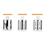 Kitchen Vegetable Fruit Slicer Cutter Shredder Food Manual Rotary Grater Chopper - Green