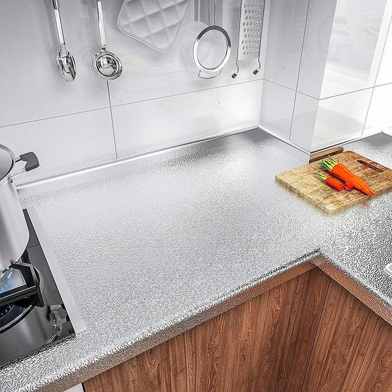Waterproof Oil Proof Aluminum Foil Sticker Self Adhesive Kitchen Wallpapers AU