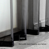 Sheer Voile Curtains Rod Pocket Window Panel for Bedroom 140cm x 230cm Drapes - Black