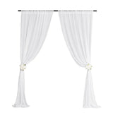 Sheer Voile Curtains Rod Pocket Window Panel for Bedroom 140cm x 230cm Drapes - Black