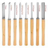 8X Heavy Duty HSS Wood Lathe Chisel Set Turning Wood Tools Carving GougeDurable