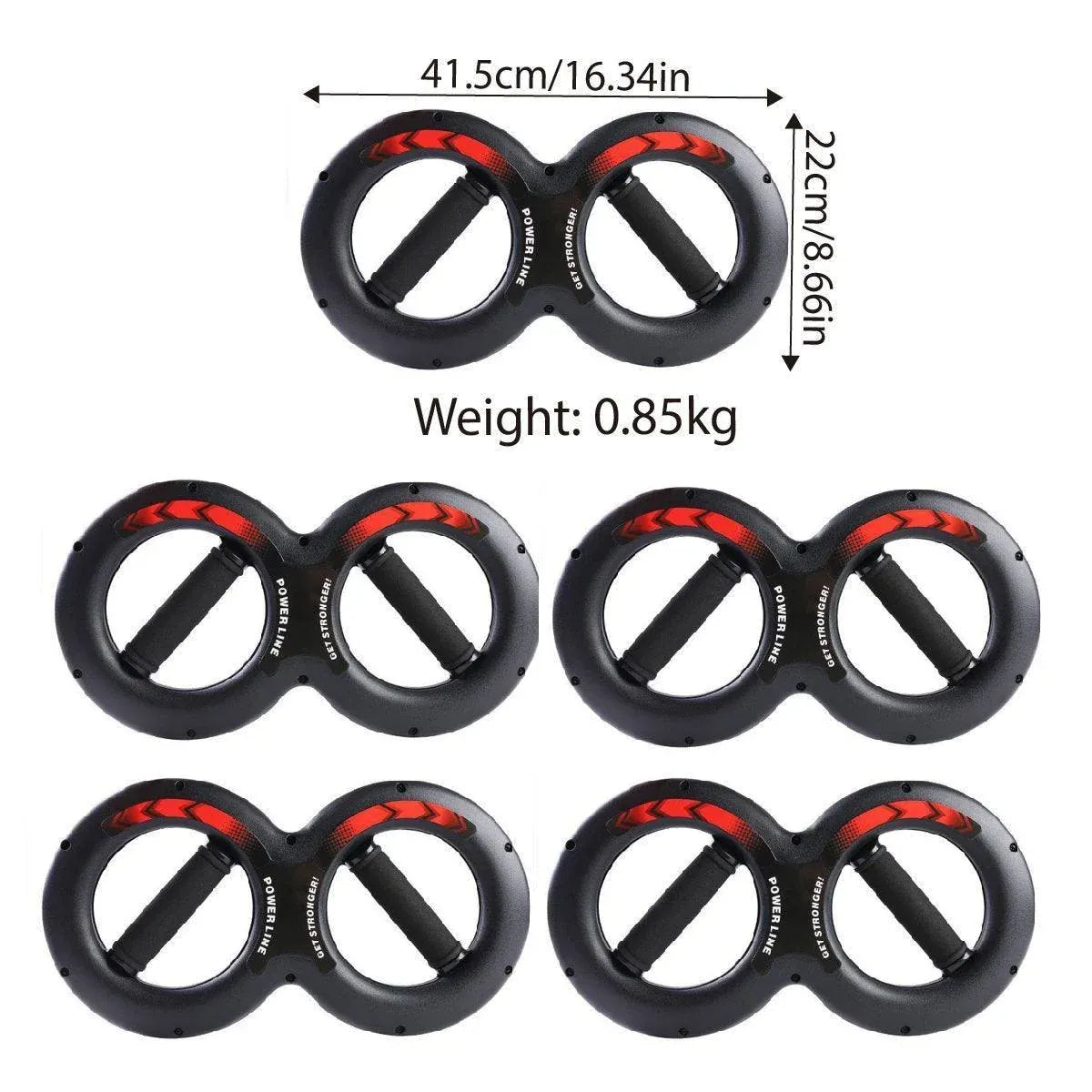Multifunctional Arm Strength Grip Wrist Power Device Fitness Hand Grip Enhancer - 20kg