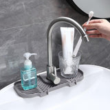 Kitchen Faucet Storage Rack Holder Soap Sponges Caddy Organizer Sink Basket Rack - Grey