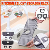 Kitchen Faucet Storage Rack Holder Soap Sponges Caddy Organizer Sink Basket Rack - Grey