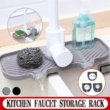 Kitchen Faucet Storage Rack Holder Soap Sponges Caddy Organizer Sink Basket Rack - Black