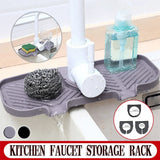Kitchen Faucet Storage Rack Holder Soap Sponges Caddy Organizer Sink Basket Rack - Black