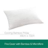 Luxor Australian Made Bamboo Cooling Pillow Standard Size Twin Pack