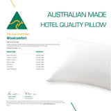 Luxor Australian Made Hotel Quality Pillow Standard Size Single Pack