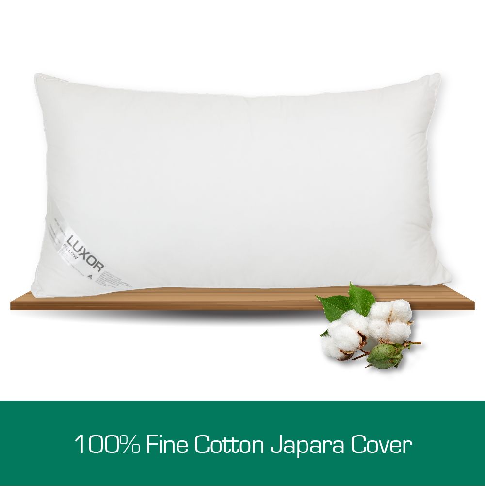 Luxor Australian Made Hotel King Size Pillow with 4cm Wall Twin Pack