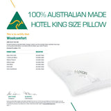 Luxor Australian Made Hotel King Size Pillow with 4cm Wall Four Pack