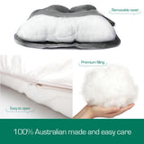 Woolcomfort Aus Made Maternity Pregnancy Nursing Sleeping Body Pillow Pillowcase Included Aquamarine