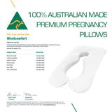 Woolcomfort Aus Made Maternity Pregnancy Nursing Sleeping Body Pillow Pillowcase Included Grey