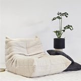 Vacuum-Packed, Comfy Mid Century Togo Lounge Sofa Modern Backrest White Corduroy Armless Retro Decorative Cozy Seat for Indoor