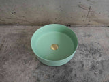 2023 Matte Black matte white matte Pink Green Gold Copper Round 360 mm Dia top counter basin porcelain sink