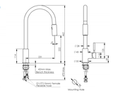 2023 Brushed Nickel Pull out Kitchen tap solid stainless steel made