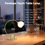 Penelope Touch Table Lamp - Antique Brass