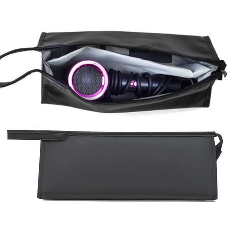 Black Hair Dryer Storage Package with Protective Cover and Hair Roll