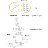 Universal Non-punch Vacuum Cleaner Floor Storage Bracket for Dyson - Black
