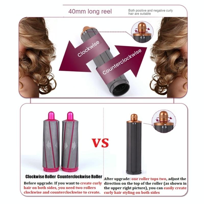 Enhanced Long Curling Nozzle for Dyson Airwrap Hair Dryer - Golden