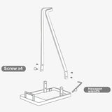 Non-punch Storage Bracket for Dyson Vacuum - Universal Floor Mount Black