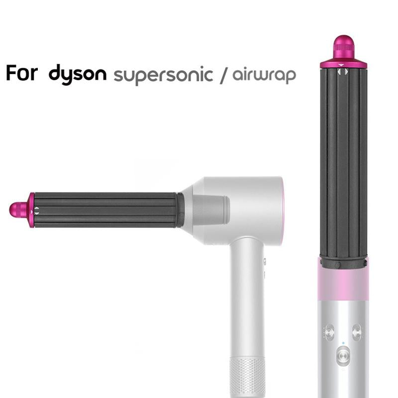 Upgraded Long Curling Barrels for Dyson Airwrap Hair Dryer with Nozzle and Adapter in Rose Red