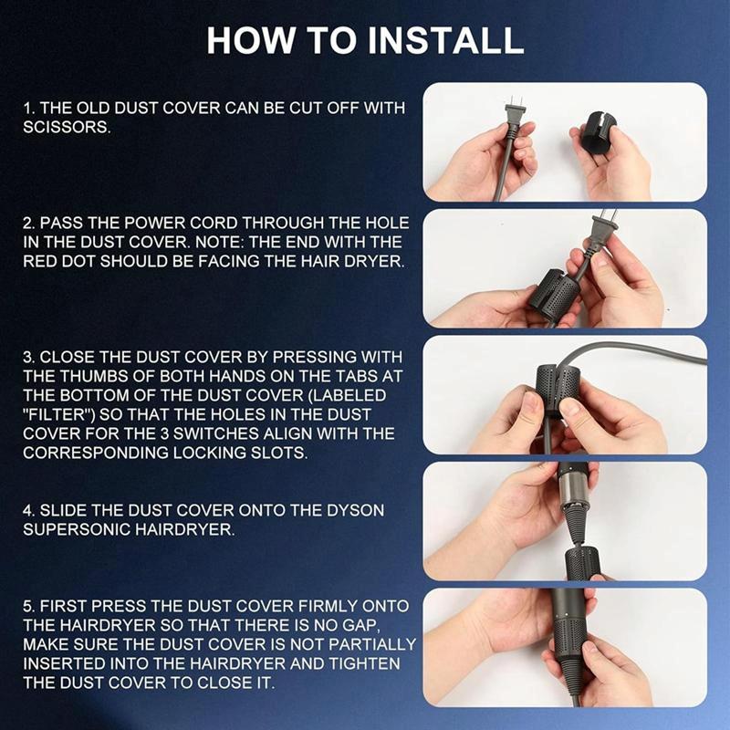 Open Design Outer Filter Cover For Hd01 / Hd03 / Hd08 / Hd15 Hair Dryer - Silver